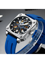 OVERFLY Unique Wheel Dial Automatic Luxury Men's Watch (NOW IN INDIA) BIDEN-0323-Blue