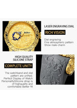 OVERFLY BIDEN Analog Dragon Dial Luxury Men's Watch Watch (NOW IN INDIA)(BD-8041-Gold)