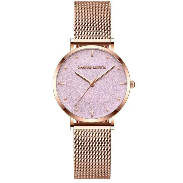 HANNAH MARTIN HM-536 Pink Rose Gold Analog Watch For