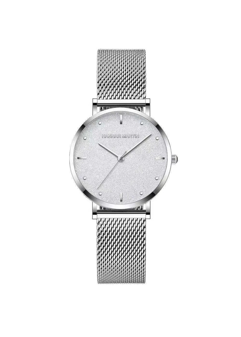 HANNAH MARTIN 536-SILVER Analog Watch For-Ladies