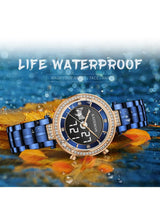 OVERFLY KADEMAN Luxury Digiatl Chronograph & Dual Time ladies Watch ( NOW IN INDIA)(Blue)