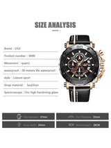 OVERFLY LIGE Analog Chronograph Luxury Watch for Men - Black