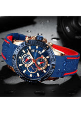 Overfly MINI FOCUS Blue Chronograph Watch For-Men(0244-Blue)