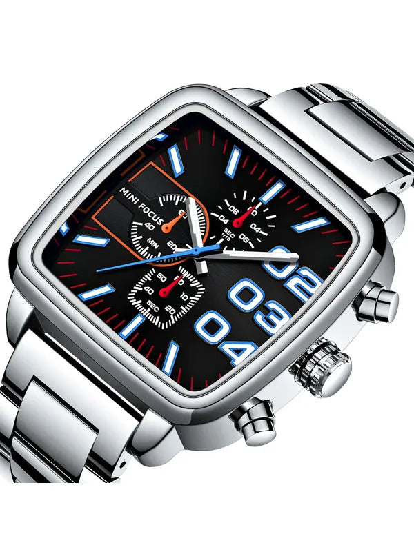 OVERFLY MF-Multifunction Luxury Unique Dial Men's Watch (NOW IN INDIA) 314-Silver