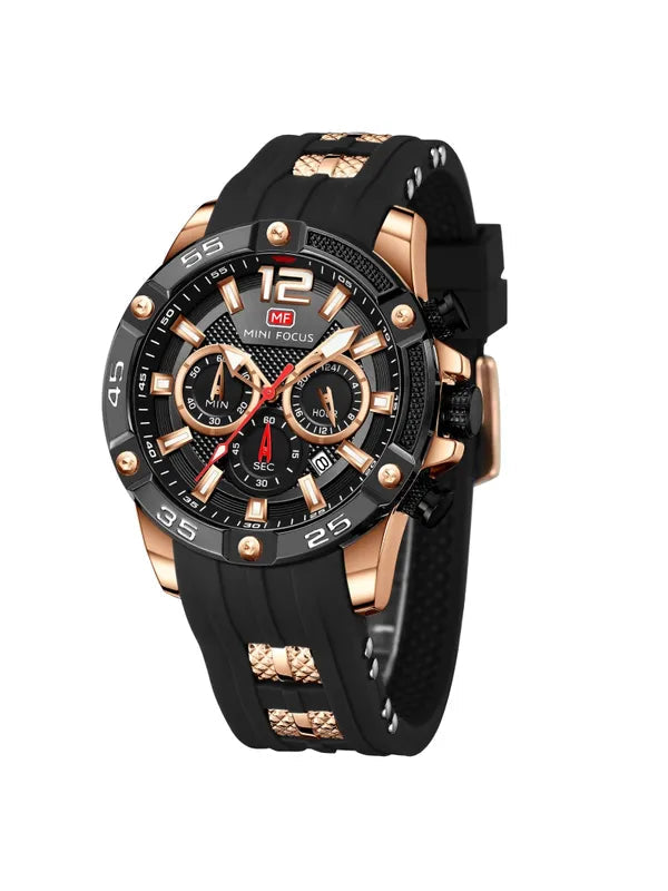Overfly MINI FOCUS Sports Chronograph Watch For-Men(349-Black)