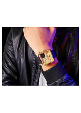 OVERFLY SANDA NOW IN INDIA - Square Dial Men's Analog & Digital Chronograph Watch (GOLD & BLACK)