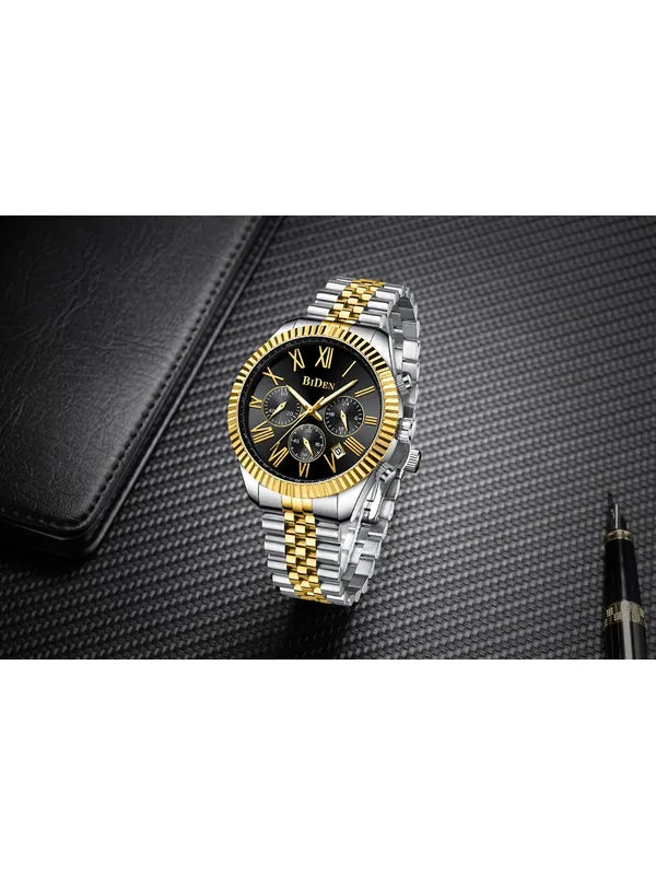 OVERFLY BIDEN Chronograph Luxury Men's Watch(NOW IN INDIA)(BD-0315-Two Tone)